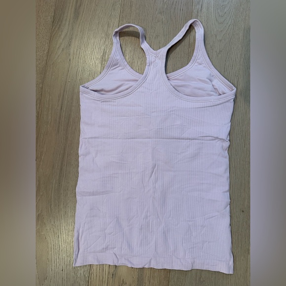 LULU-LEMON: Pink Ribbed Tank Top - Picture 2 of 2
